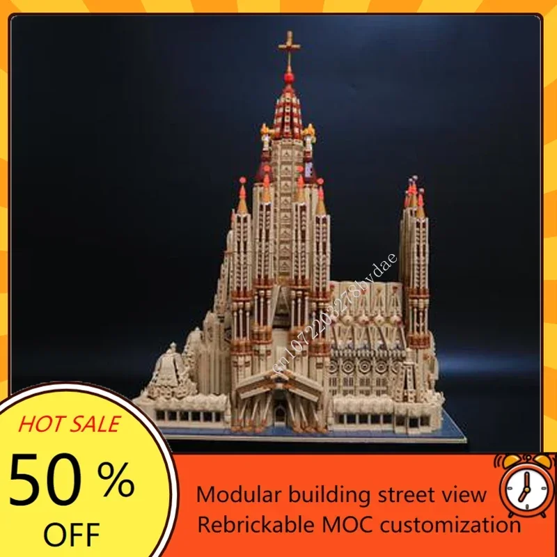 10045PCS MOC Sagrada Familia Model Bricks Basilica and Temple Expiatori de la Sagrada Familia Building Block Toys For Kid Gifts