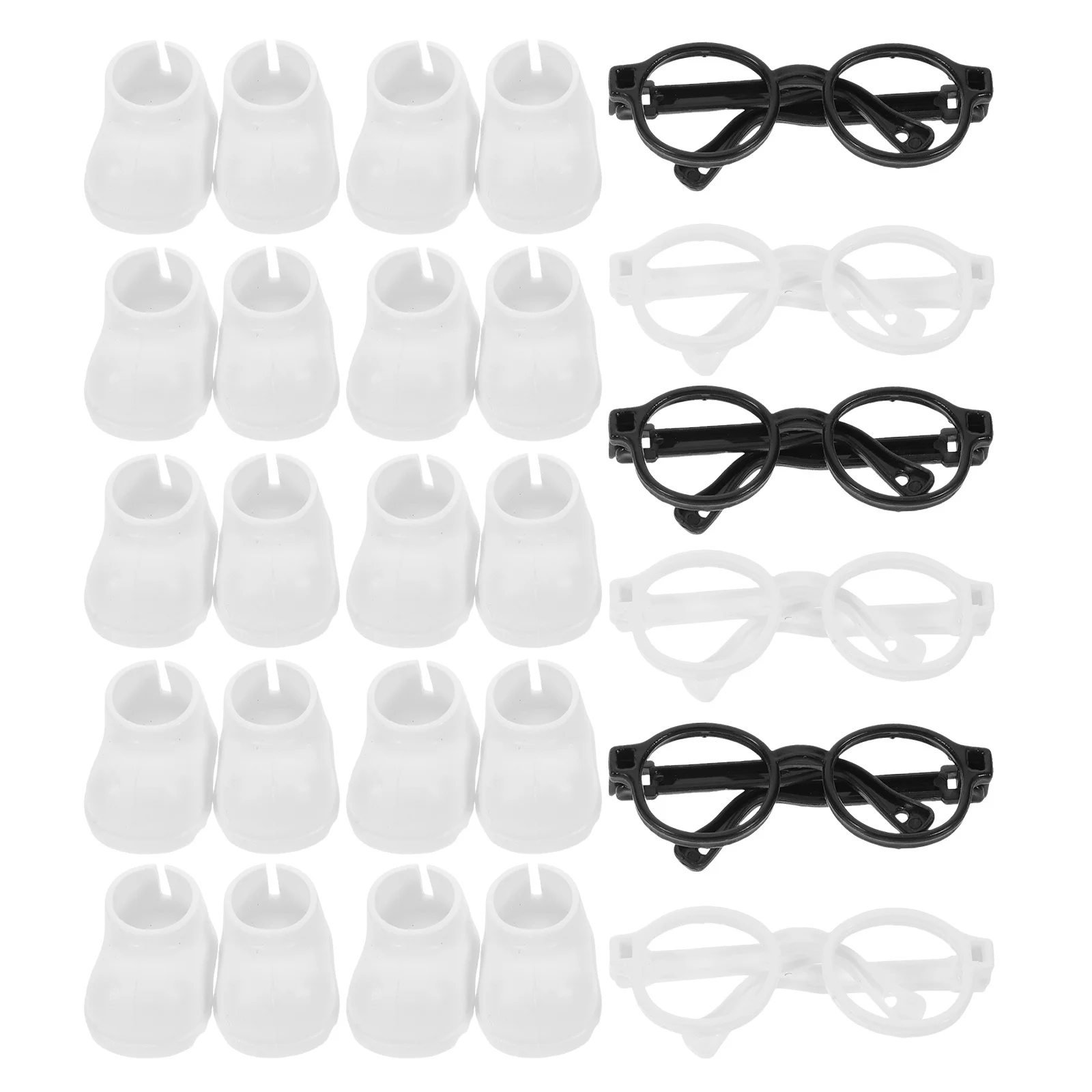 

1Set Miniature Shoes Sunglasses for 17cm Mini Plastic Eyewear Accessories Stylish Crafts Miniature Glasses