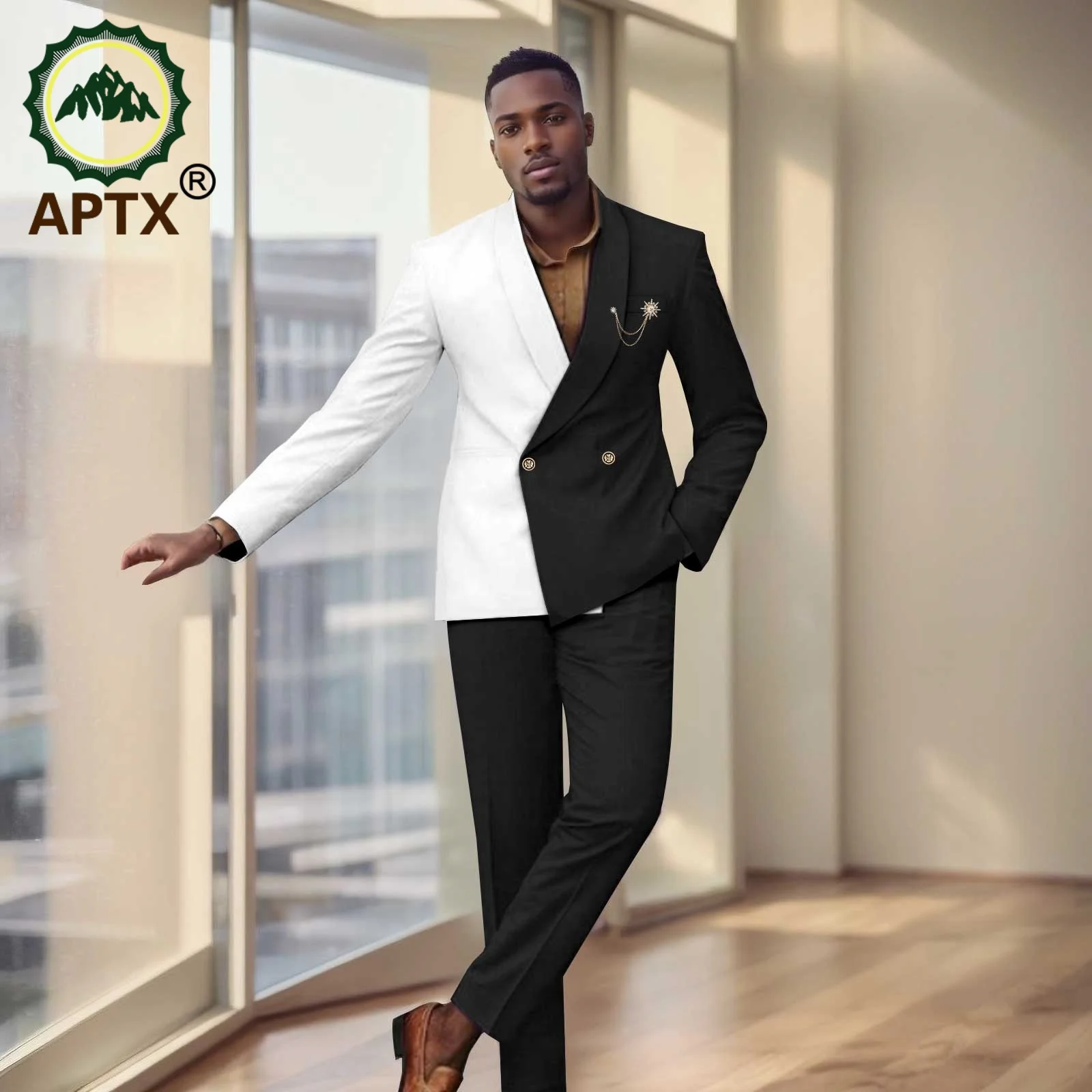 Abito da uomo africano per abiti da sposa tradizionali set abito bazin da festa Abiti da ricamo in due pezzi Abiti da lavoro 2516038