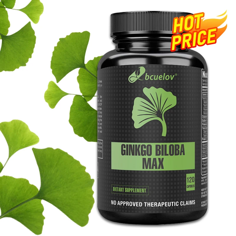 كبسولات الجنكة بيلوبا مكمل دعم الذاكرة، وظيفة الدماغ والتنبيه العقلي، التركيز، التركيز، تعزيز صحة الدماغ