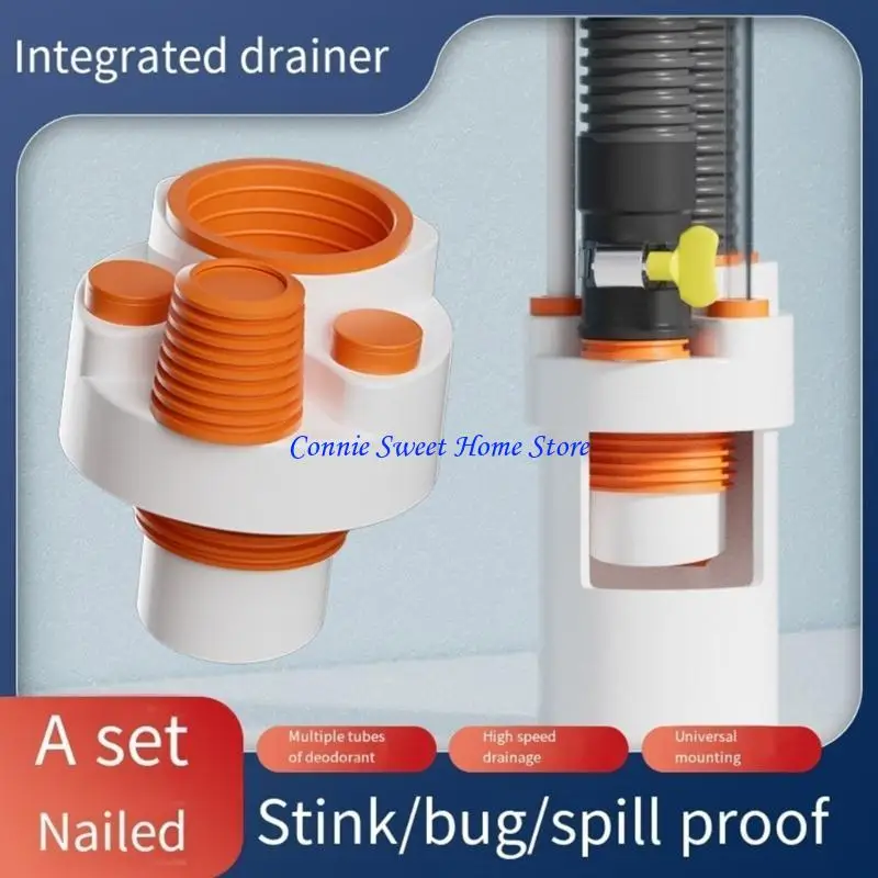 LXAF Washing Machine Floor Drain Adapter Sewer Elbow Pipe Tees Joint  Tube Connector ﻿Sewer Basins Sink Elbow Pipe Connector