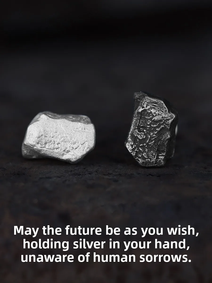 

Оригинальные серебряные серьги из чистого серебра 999 пробы, унисекс, цельное серебряное изделие, высококачественные, модные ювелирные украшения