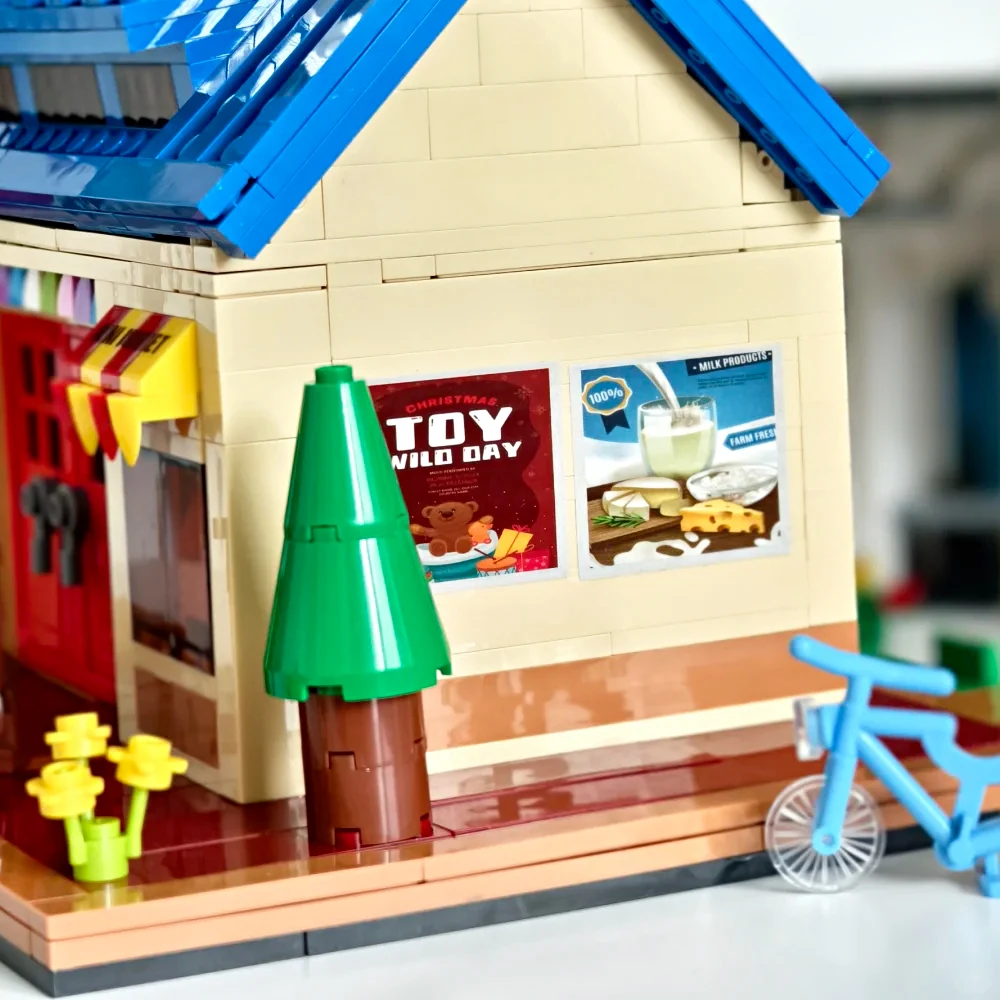 Magasin d'experts créatifs, vue sur la rue, Architecture Moc, blocs de construction de conception modulaire, modèle en briques, jouet éducatif, cadeau, 840 pièces