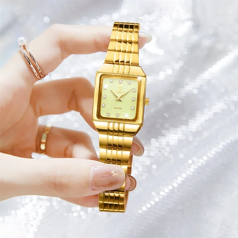 LIEBIG Fashion Gold Stainless Steel Watches women Luxury Clock Ladies Wristwatch Reloj Mujer Relogio Feminino Female Bracelet