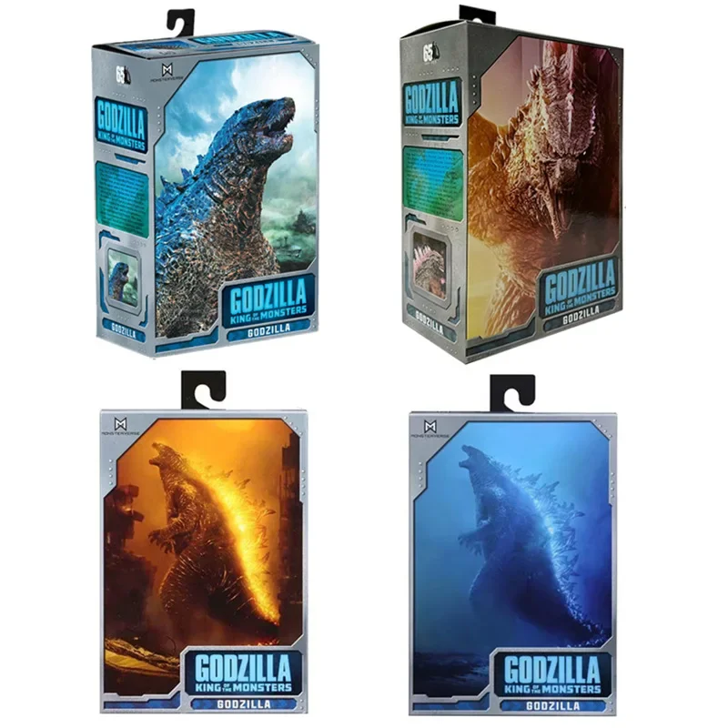 Atomic Blast Shin Gojira Godzilla rey de los monstruos Godzilla evolucionado Ver rosa azul naranja negro espalda 16CM modelo de figura de acción