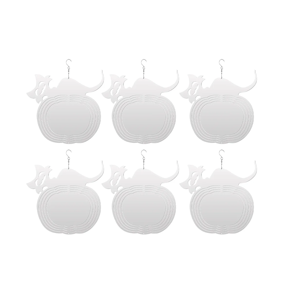 

6Pack 8 Inch Sublimation Wind Spinners Blanks Hanging Wind Spinners Hallowmas for Indoor Outdoor Garden Decoration