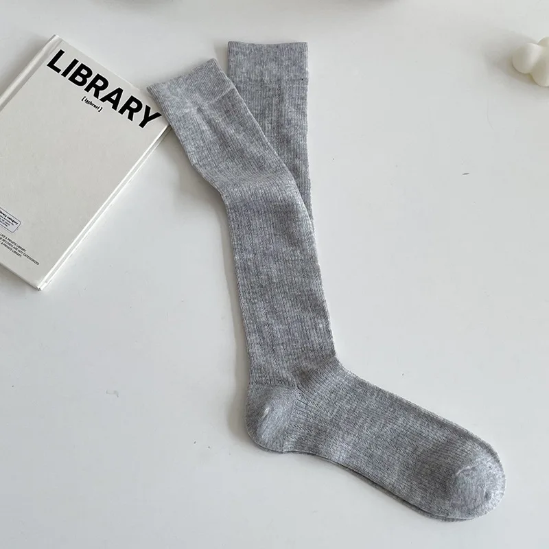 Balletcore Calf Socks Women's Mid-calf Socks White Black Scrunched Socks Summer Thin Mesh Stockings