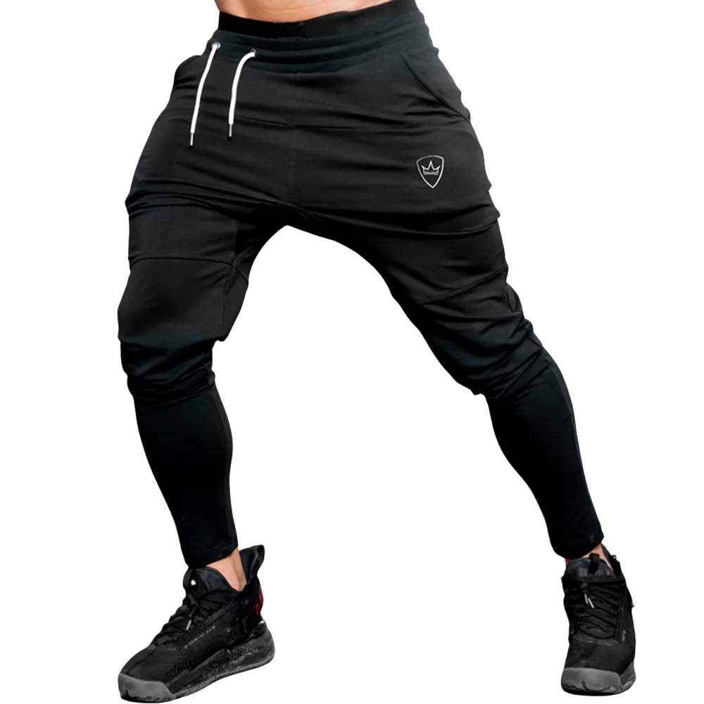 

Men Cotton Joggers Sweatpants Running Sport Skinny Pants Gym Fitness Training Trousers Male Crossfit Brand Sportswear Trackpants