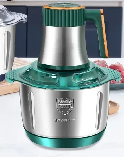 5L Stainless Steel Electric Food Chopper Multifunctional Kitchen Meat Grinder Vegetable Crusher Slicer Household Food Processor