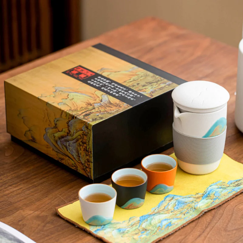 Forbidden City Cultural and Creative Gifts Quick Cup Portable Travel Tea Set Set Teacher Father Dad Birthday Groomsman Souvenir