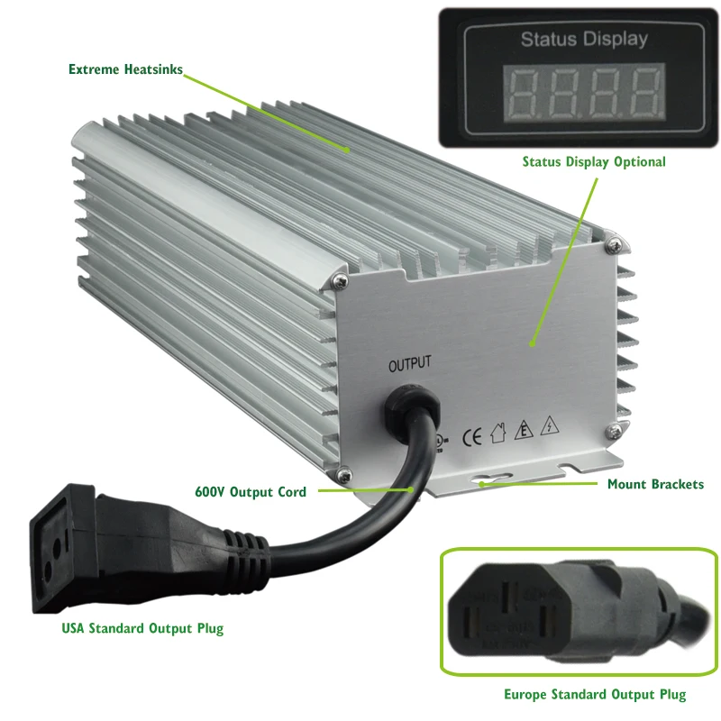 

630W Electronic Ballast CMH Grow Light China Quality Manufacturer Low Frequency Ballast 120/208/220/230/240/277V 220V Input