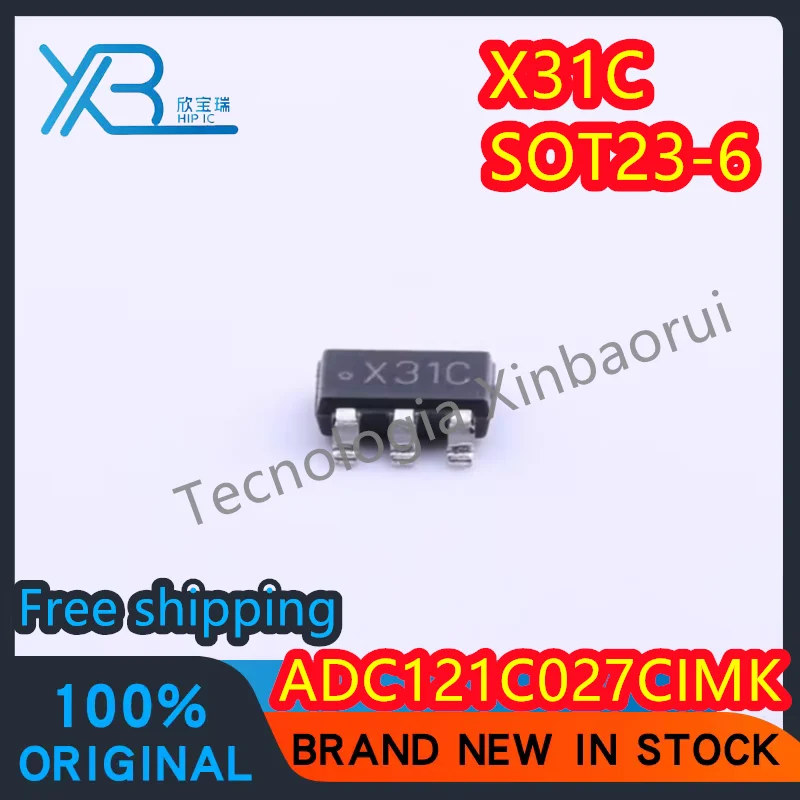 

(3/30pieces) ADC121C027CIMK ADC121C027 SOT-23-6 parts mark X31C analog-to-digital converter chip 100% brand new IC Free shipping