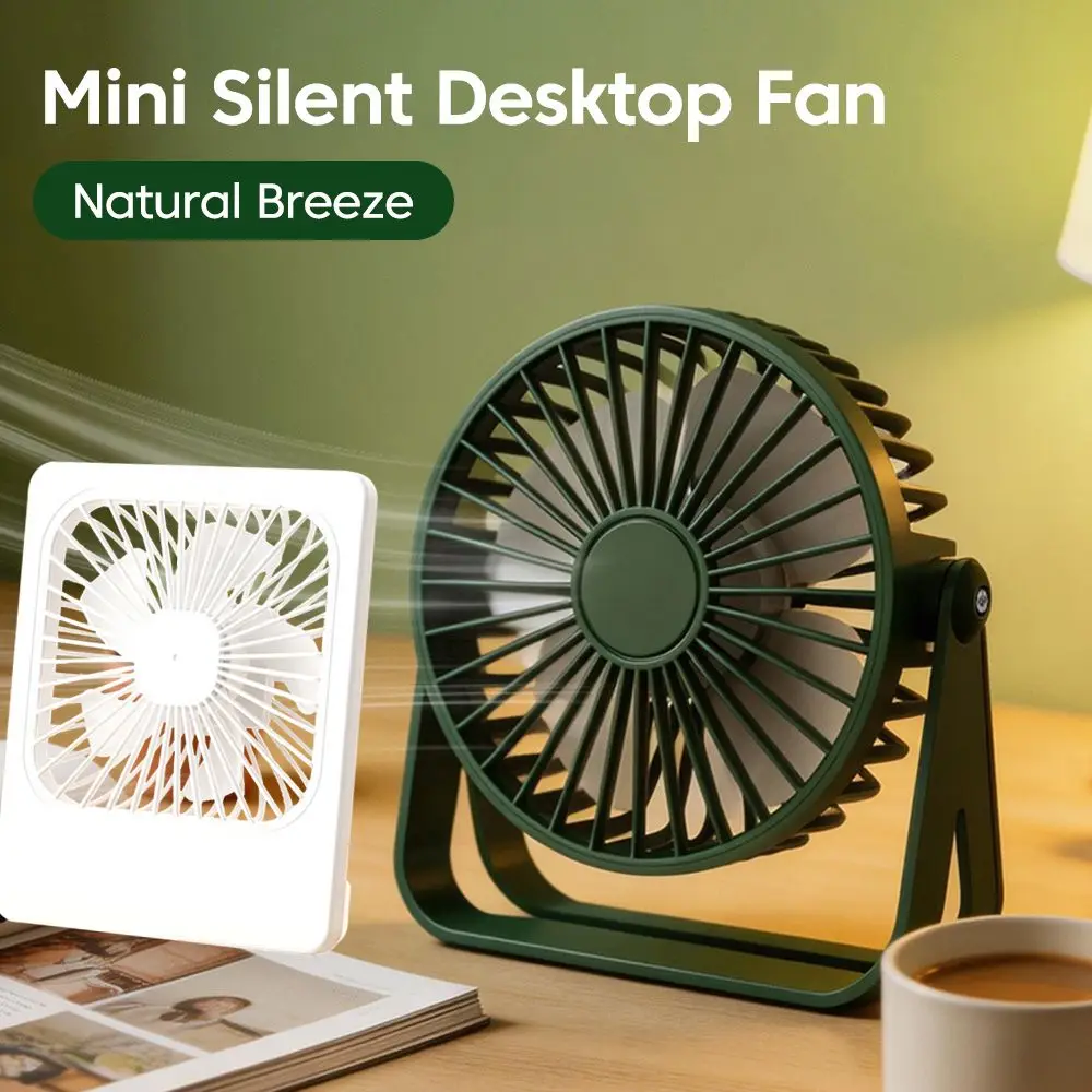 Mini ventilador USB de escritorio, ventilador portátil de escritorio para oficina, ventiladores de refrigeración silenciosos USB, adecuados para dormitorio de estudiantes, oficina en casa de verano