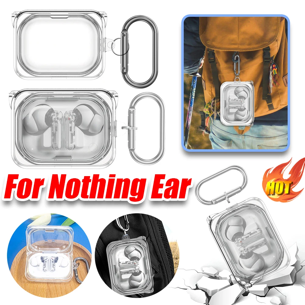 For Nothing Ear(a) 2024 Headphone Case New Transparent TPU Protective Case Shockproof Anti Drop Waterproof Earphone Clear Cover