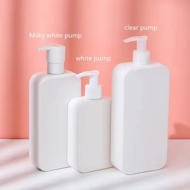 250ml/350ml/500ml White Lotion Bottle Body Lotion /Shampoo Conditioner /Liquid Soap Bottle Plastic Bottle Pump Cap Wholesale