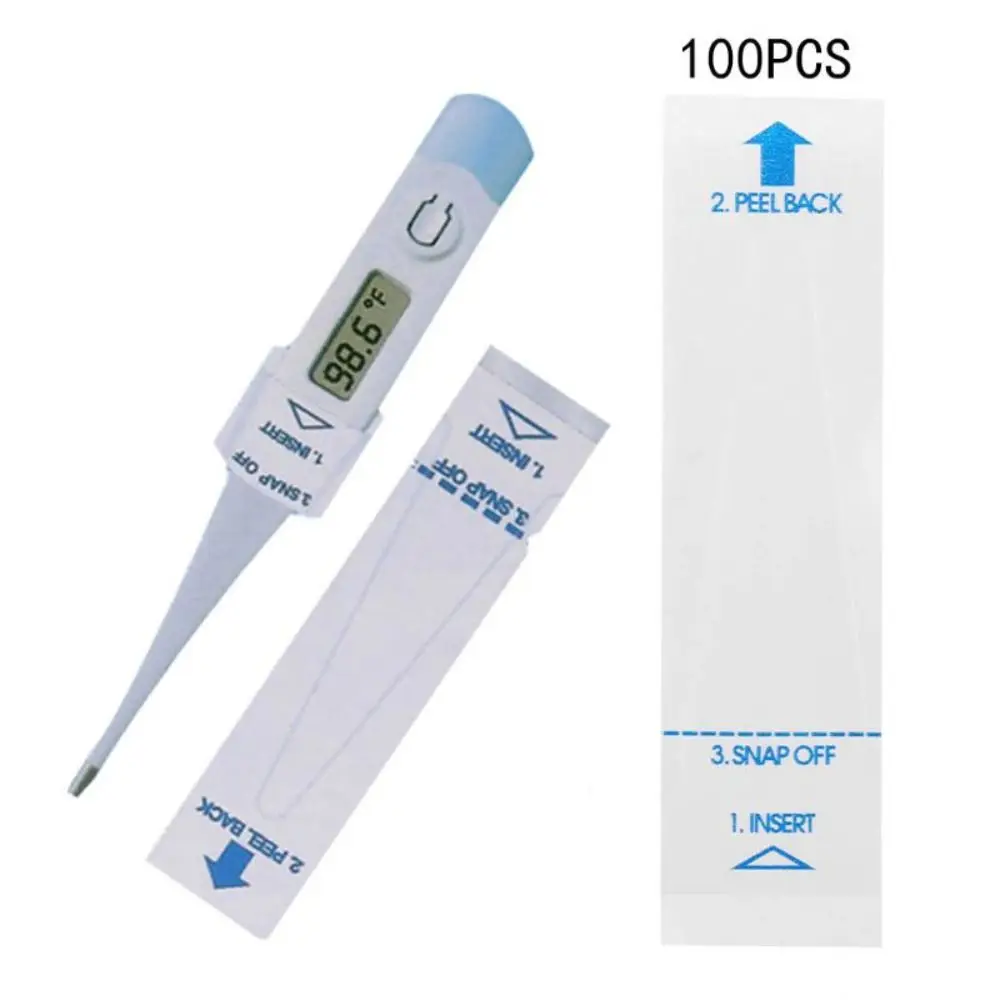 100PCS Disposable Digital Probe Covers Convenient Hygienic Thermometer Probe Covers Thin Universal Protective Cover