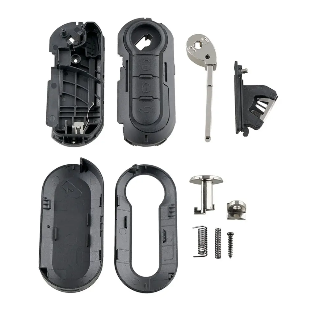 Car Key Shell Replacement for FIAT GRANDE PUNTO 500 BRAVO DUCATO PANDA Remote 3 Button Key Case Vehicle Protector Accessories