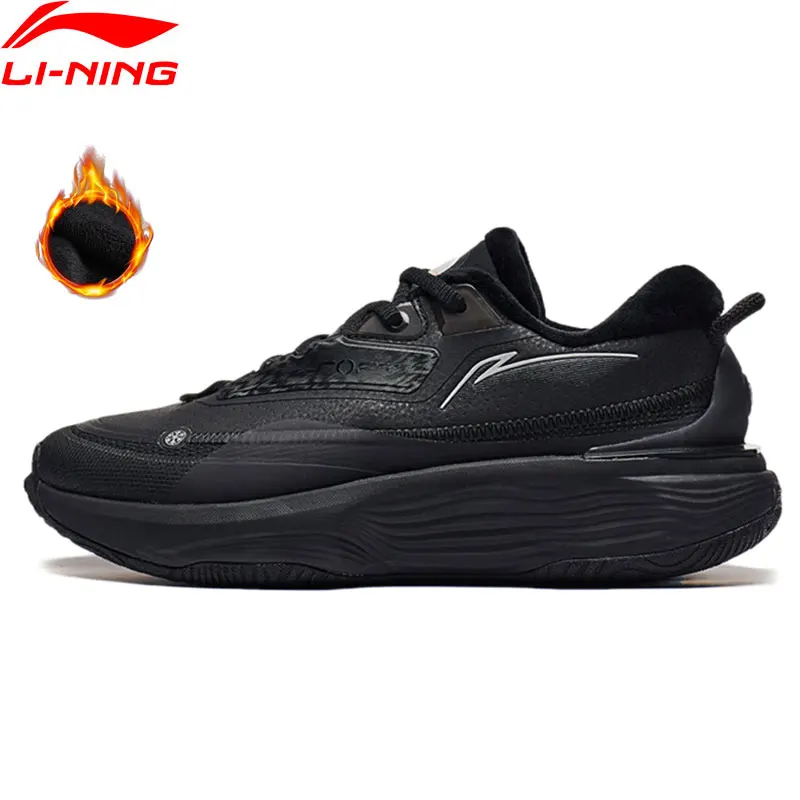 Li-Ning Women SOFT WARM FLEECE Lifestyle Shoes Winter Soft Comfortable Leisure Fitness Sport Shoes Wearable Sneakers AGLT124