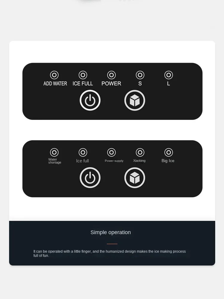 110V ice making machine for home and commercial use fully automatic ice making machine for the United States, Japan and Canada