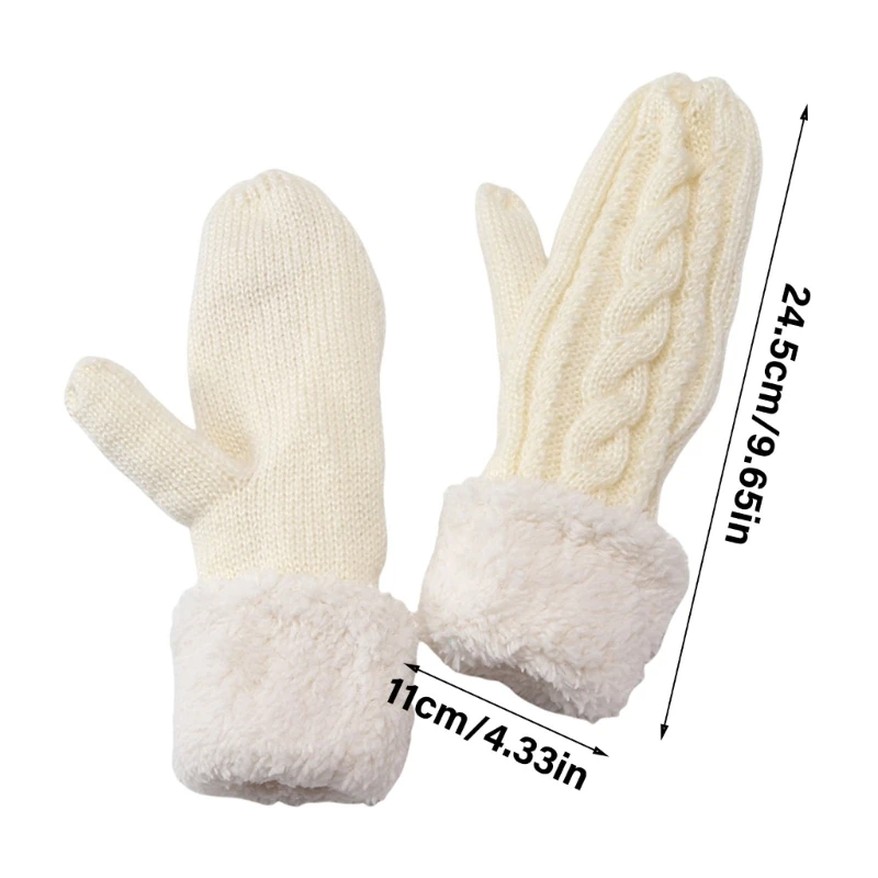 Women's Thicken Gloves Winter Warm Mittens for Outdoor Activity Sport Handwear