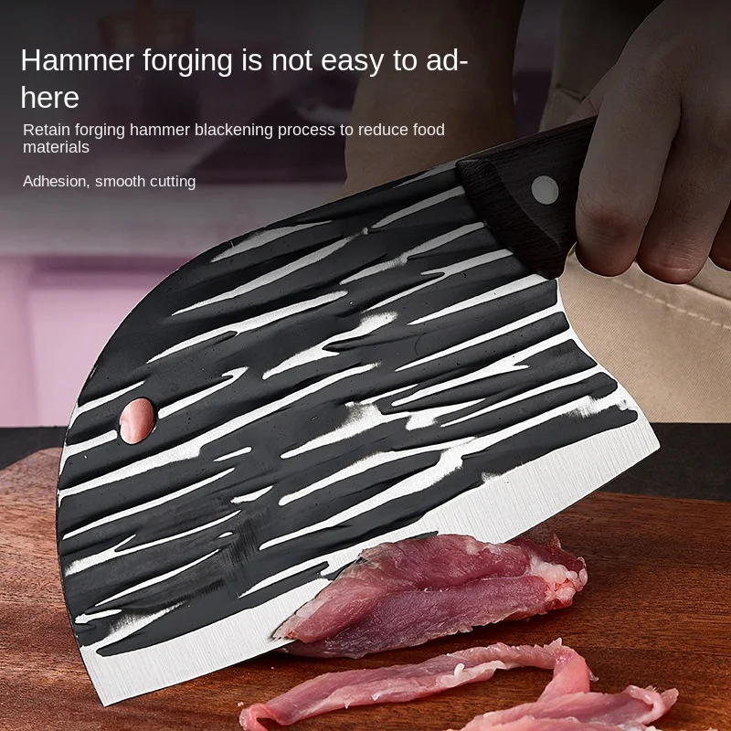 New Internet Celebrity Knife Forged Hammer Fish Head Knife Kitchen Household Stainless Steel Kitchen Knife Super Sharp Slice