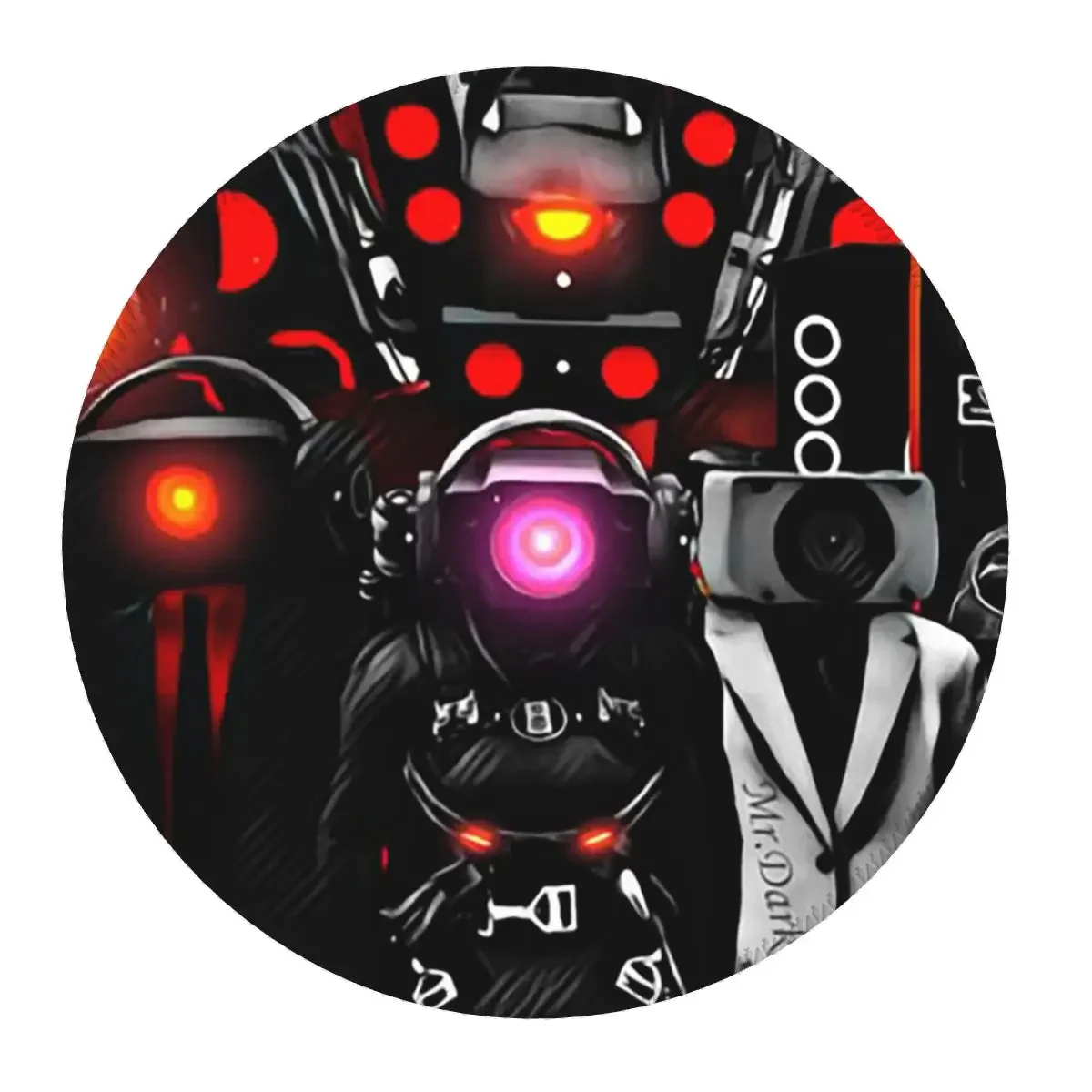 Game Titan Speakerman Skibidi Toilet Round Mouse Pad Computer Keyboard Mouse Mat Gaming PCDesk Mat Office Accessories Table Mats