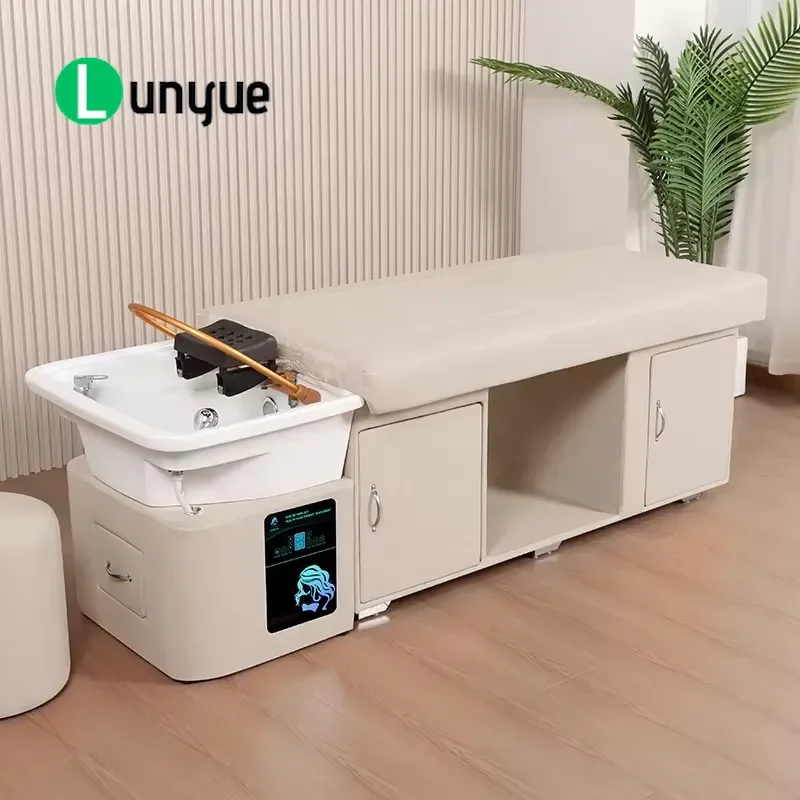 Professional White Leather Thai Massage Bed Multifunctional Head Spa Furniture for Beauty High Quality Comfortable