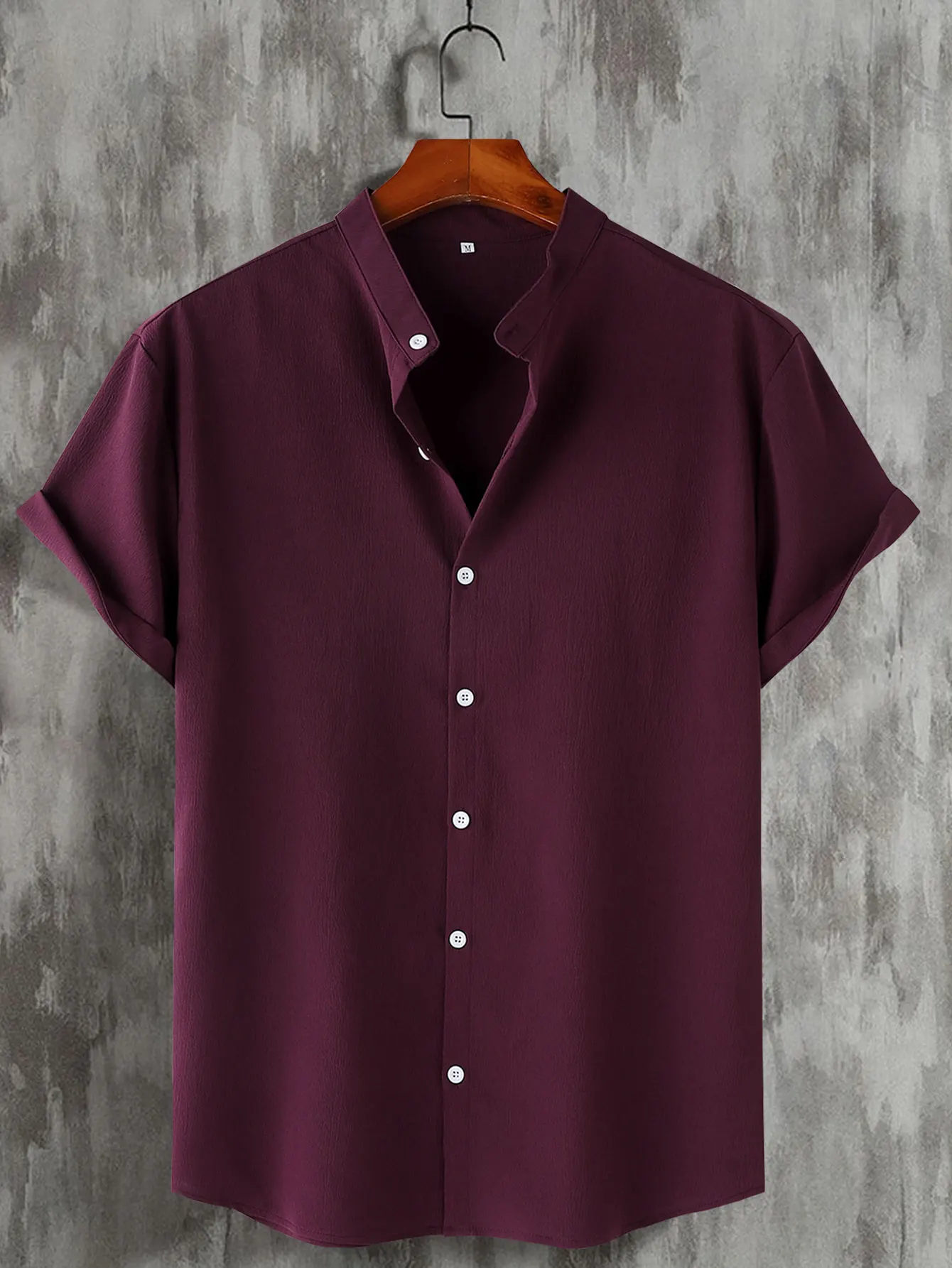 

Summer Men Casual Solid Henley Button Down Short Sleeve Shirts Lightweight Beach Daily Wear