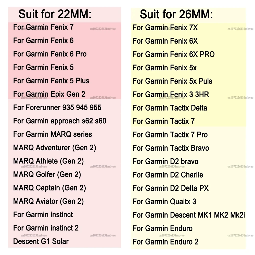 Cinturino in Nylon da 26mm 22mm per cinturino Garmin Enduro Fenix 7 7X 6 6X Pro Fenix 5 5X Plus 3 3HR Forerunner 935 945 D2 Bravo Smart Strap