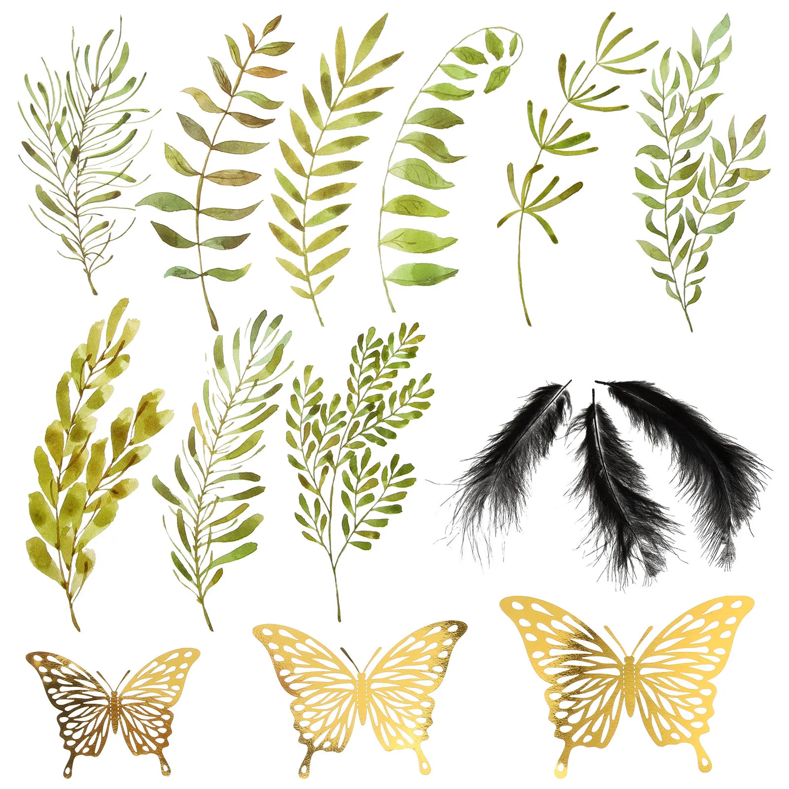 

1Set Cyanotype Printing Template with Plastic Plume Material Durable DIY Cyanotype Craft Supplies Creative Paper Stencils