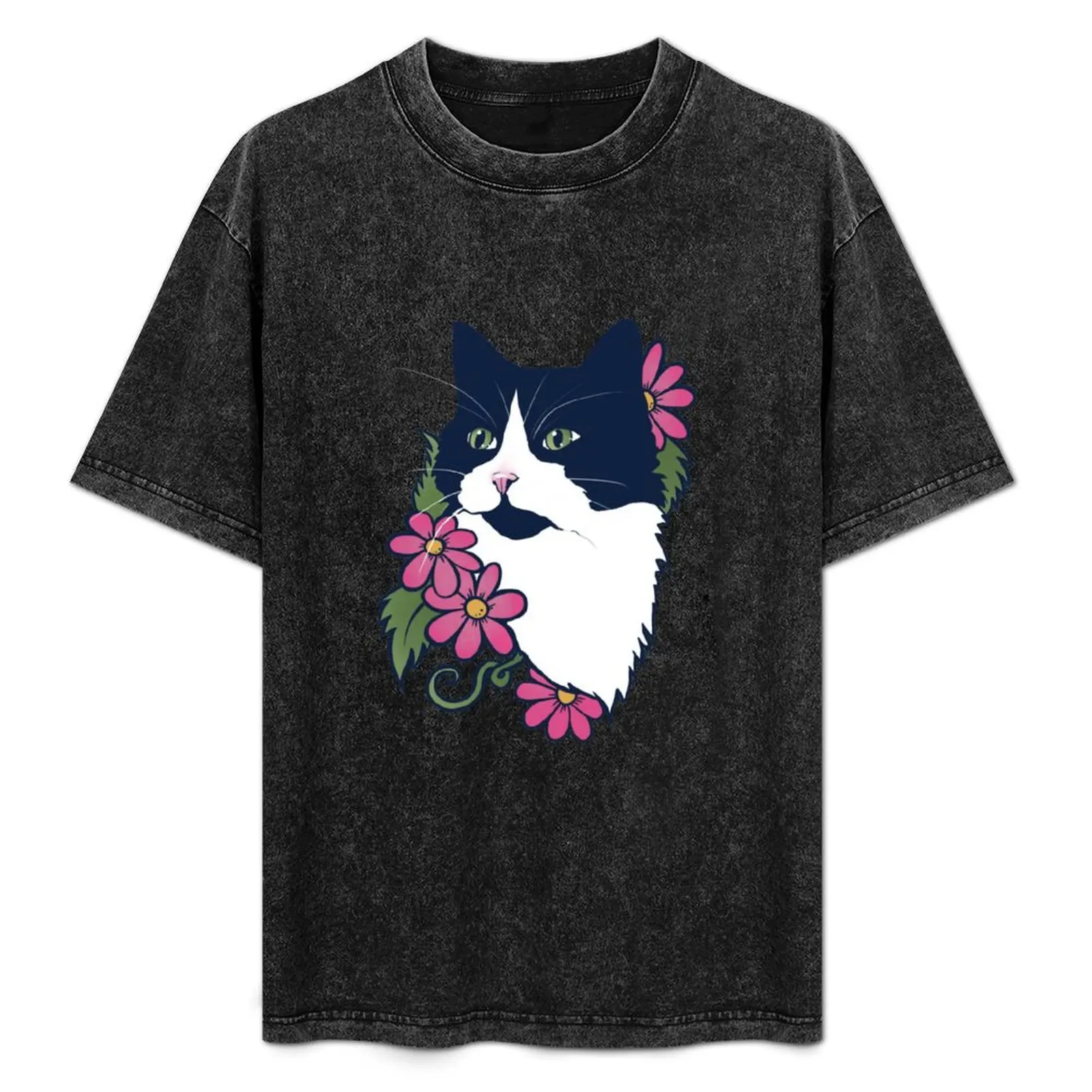 

Tuxedo Cat T-Shirt Simple Casual Short Sleeve Tee