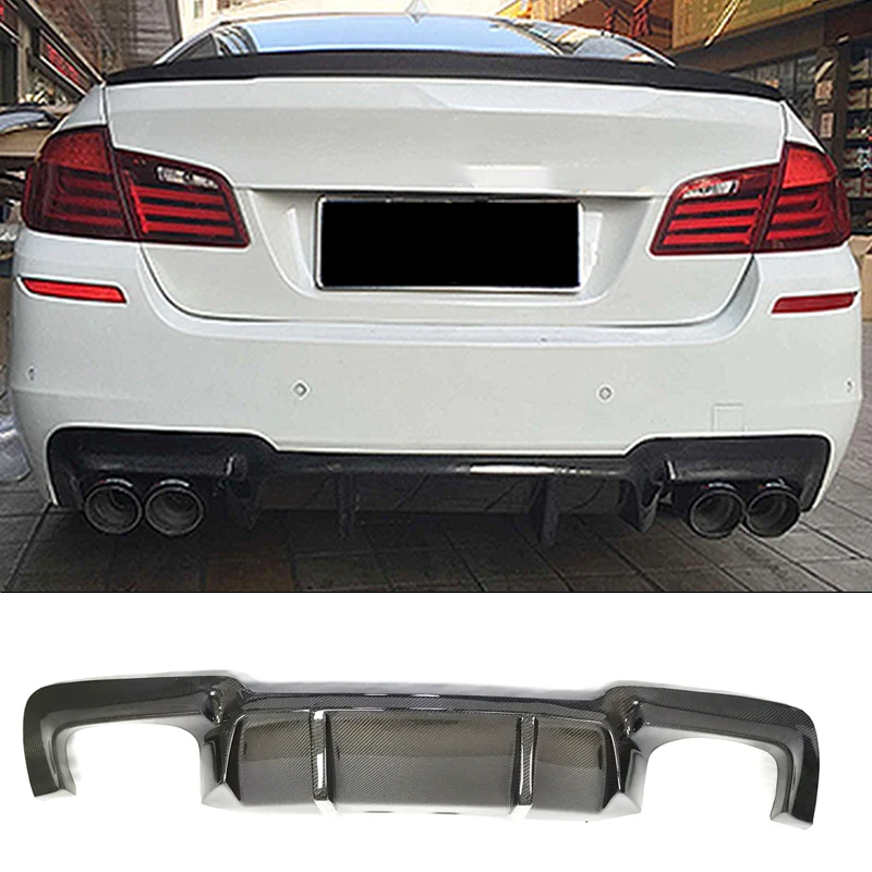 High-end Custom Body Kit For Old-to-New ConversionHigh Quality Carbon Fiber Double-edged Rear Bumper Diffuser Lip For 5 Series
