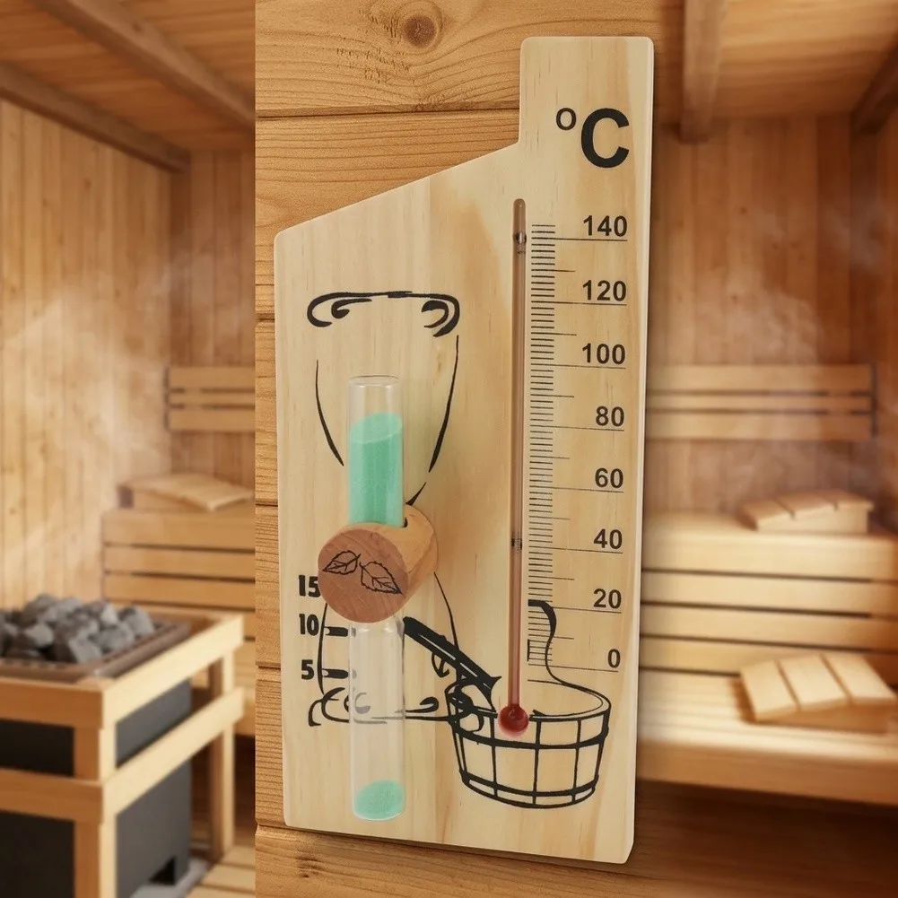 Accurate Sauna Temperature Reading High Temperature Monitor Sauna Temperature Gauge Sauna Thermometer Luxurious Golden Finish