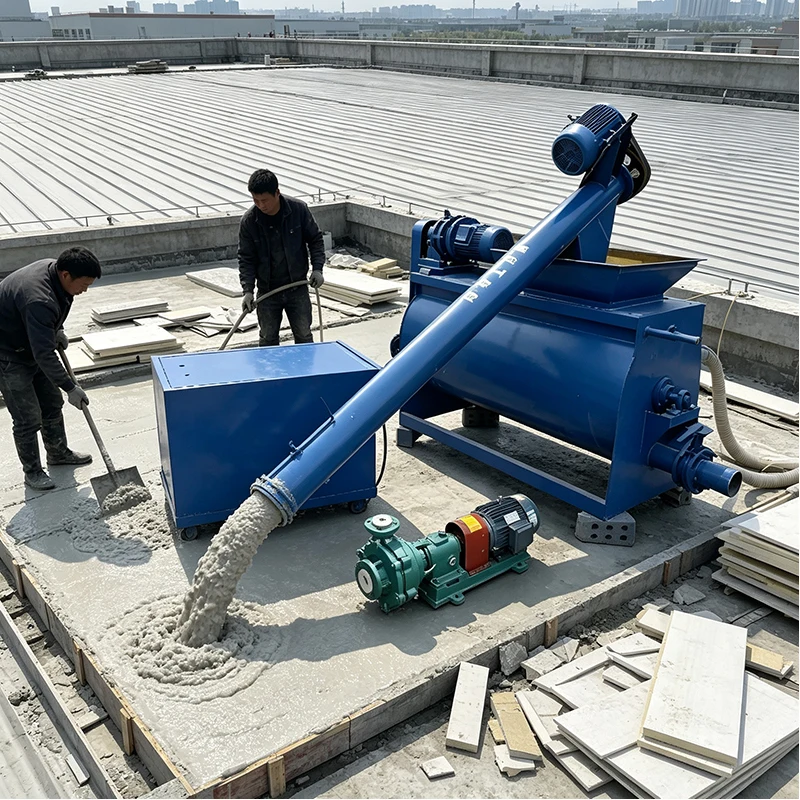 CLC Foam Concrete Machine Automatic Hydraulic Pump System for Lightweight Concrete Production Roof Insulation Construction Use