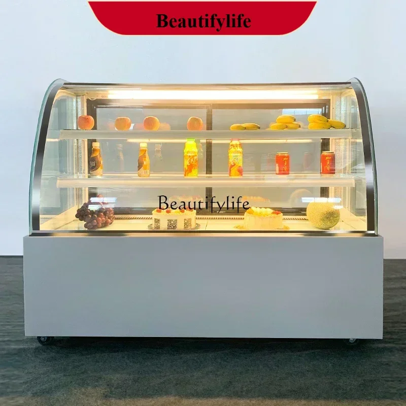D178  Arc Cake Refrigerated Display Cabinet Glass Commercial Air-Cooled Fruit Dessert Fresh Cabinet