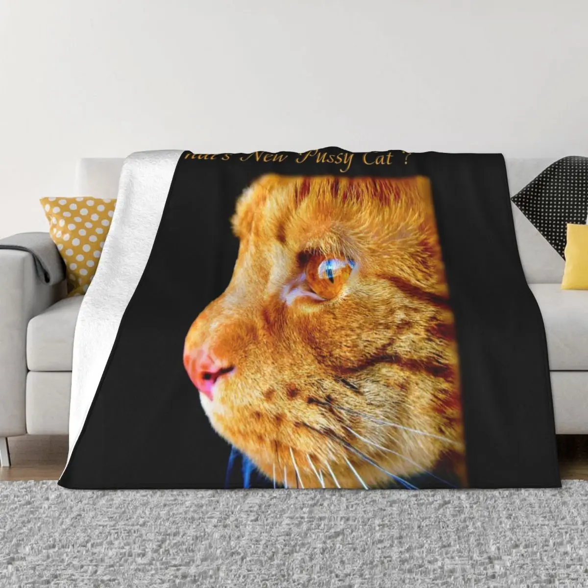 What's New Pussy Cat ? Throw Blanket christmas gifts halloween blanket