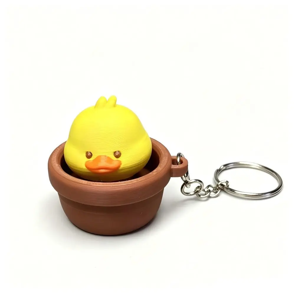 3D Printed Keycap Clicker Pendant Button Press Key Ring Keyboard Fidgets Keychain Funny Duck Panda Fidget Clicker Keychain