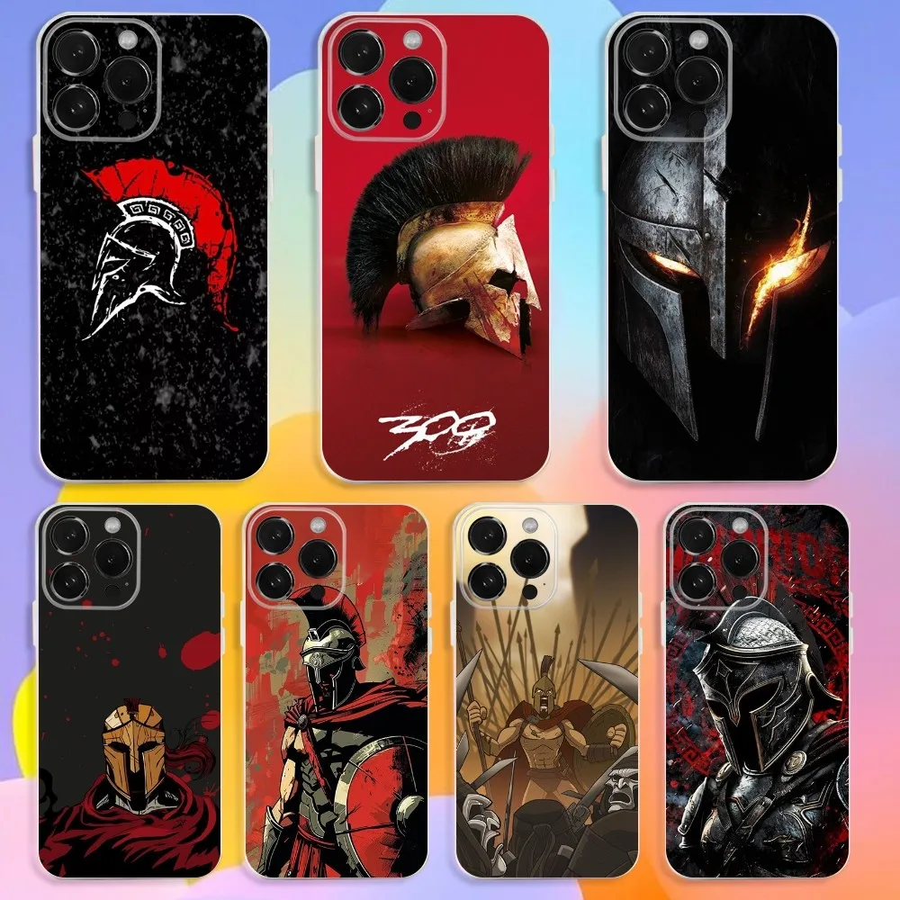 

Flim 300 S-Spartans Phone Case For iPhone 16,15,14,13,12,11 Pro,Max,Plus,X,XS,XR,SE,Mini Transparent Silicone Soft