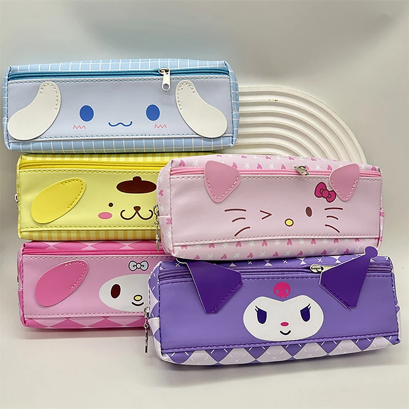 

Мультяшный пенал Sanrio Kuromi Hello Kitty Женская модная сумка для хранения макияжа Детская сумка для карандашей кавайные аниме канцелярские принадлежности