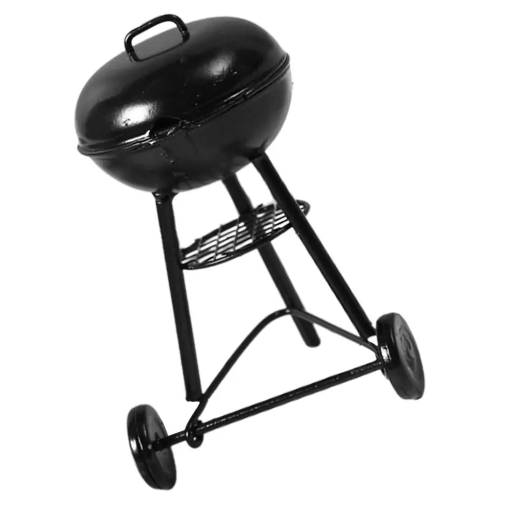 

Miniature BBQ Grill Stove Decorative Zinc Alloy Landscape Ornament for Dollhouse Garden Scene Mini Statue Sculpture
