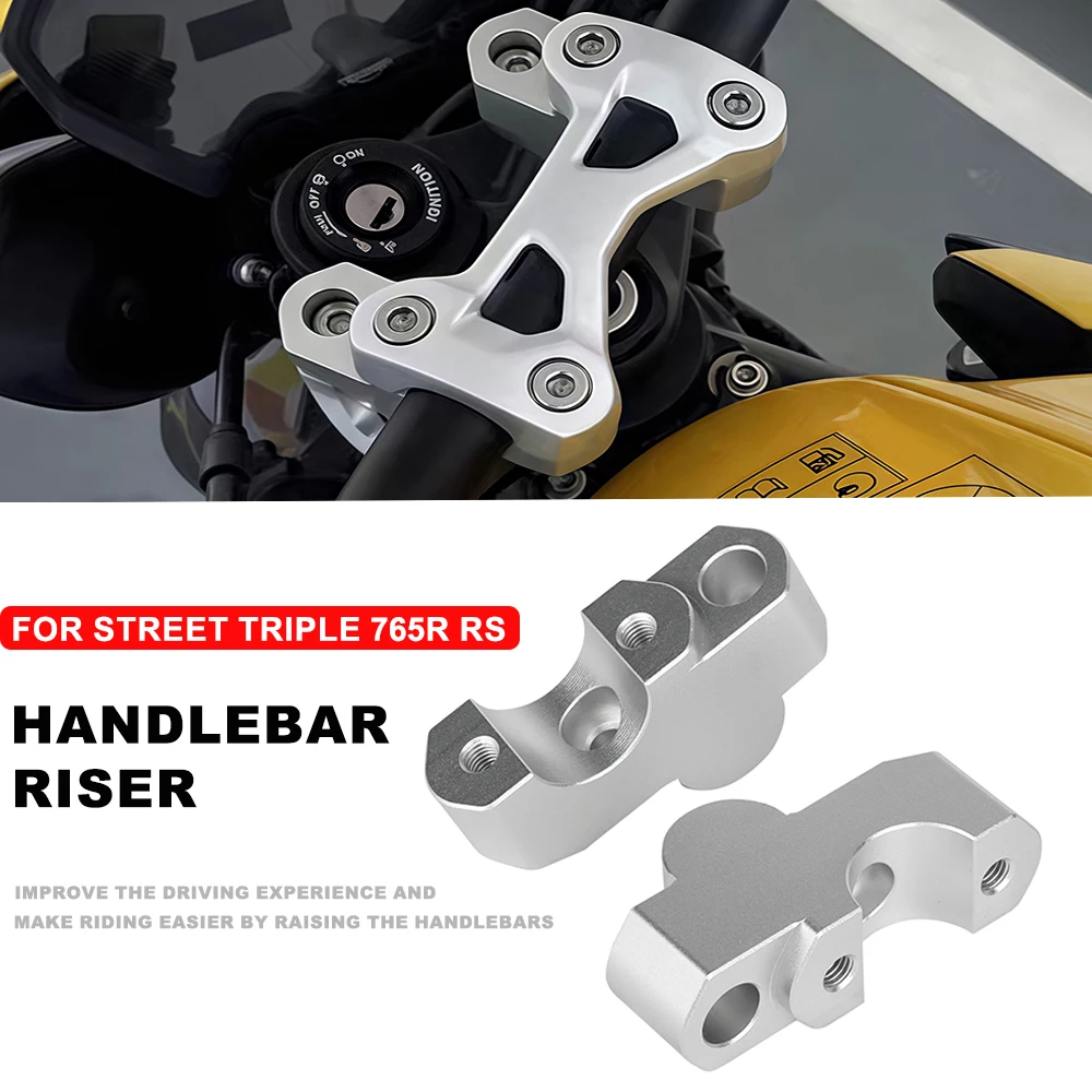 

For STREET TRIPLE 765RS 765R 765RPULS 1 Pair New Motorcycle Handlebar Risers Ideal These High - Quality Risers Elevate Your Ride