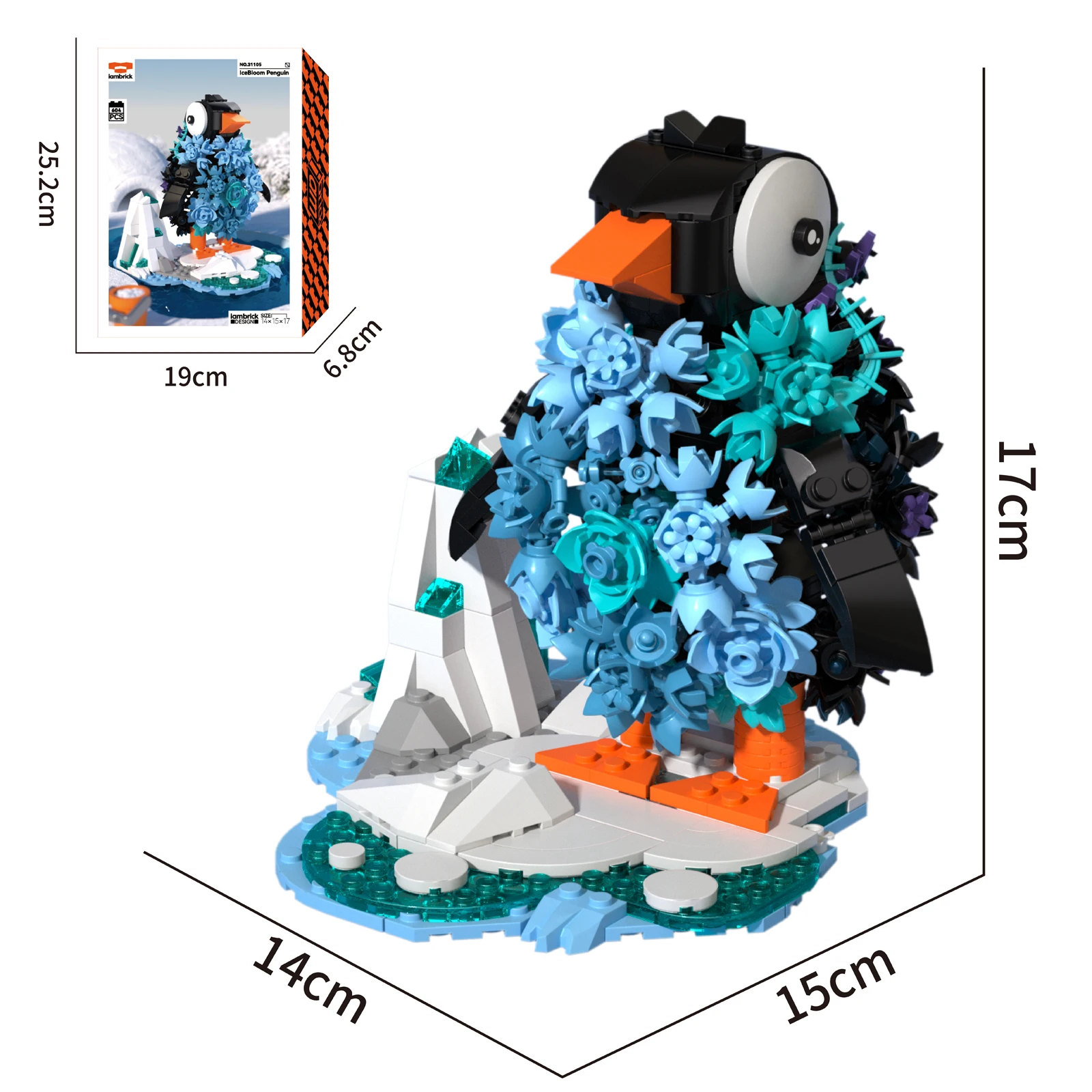 

604PCS IceBloom Penguin Building Blocks Polar Ocean Animal Model STEM Educational Puzzle Toy Gift for Kids