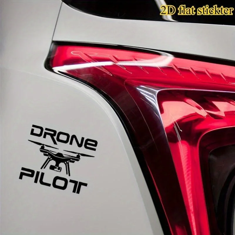 Drone Pilot Vinyl Sticker Waterproof Car Window Decal For Drone Hobbyist Outdoor Adventure Vehicle Decoration