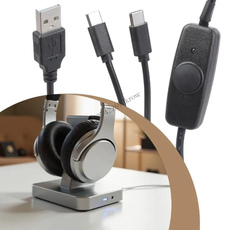 R9cb 2 في 1 كبل شحن متعدد الشحن USB إلى USB C موصلات سلك لأجهزة الهواتف