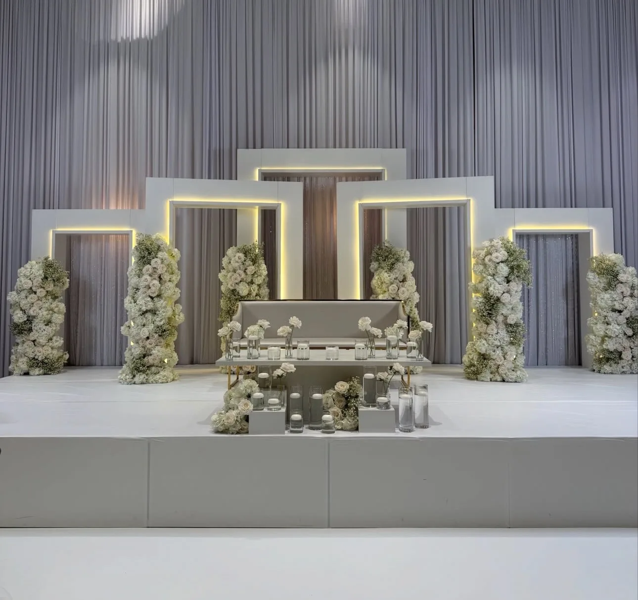 Creative Design 3d Pvc Wedding Stage Backdrop Large Arch Event Backdrop Modern