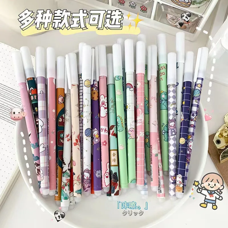 6pcs Erasable Gel Pen Set Cute Kawaii Japanese Korean Stationery Writing Tool for School Back School Supplies Office Accessories