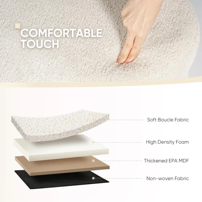 مسند مع مساحة تخزين لغرفة المعيشة، مسند قدم عثماني للتخزين قابل للطي من شيربا، غرفة نوم قابلة للطي مقاس 43.3 بوصة. #4