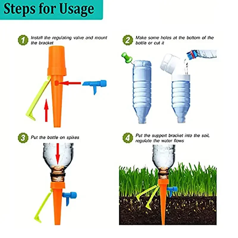 1-18PCS Auto Drip Irrigation Watering System Dripper Spike Garden Household Plant Watering Device Plant Garden Gadgets Creative