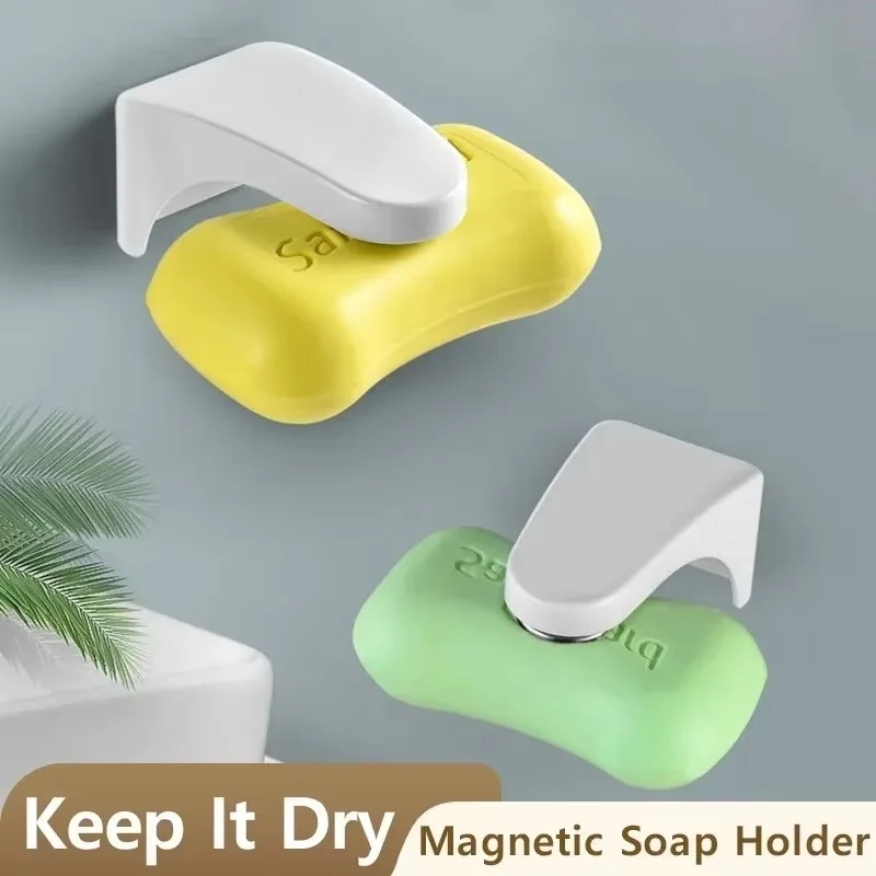 Magnetic Soap Holder Soap Box Punch-free Soap Holder Drain Soap Holder Bathroom Toilet Soap Box