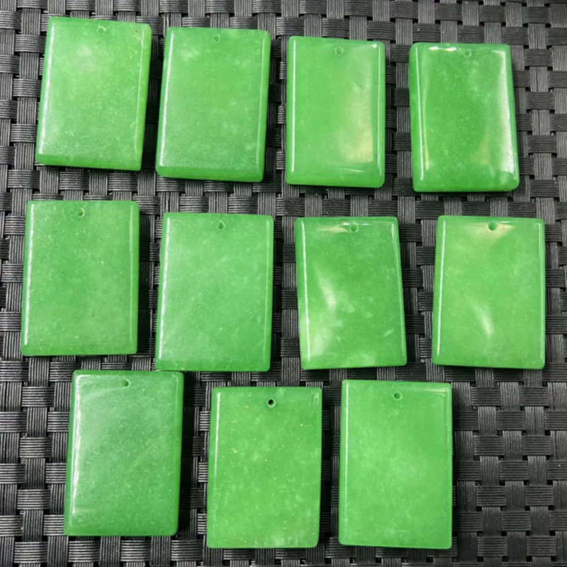 Jade Dry Green Lucky Pendant Jade Pendant Sun Green Blank Plates Pendant Men and Women Same Style Pendant Jade Pendant Jade Pend